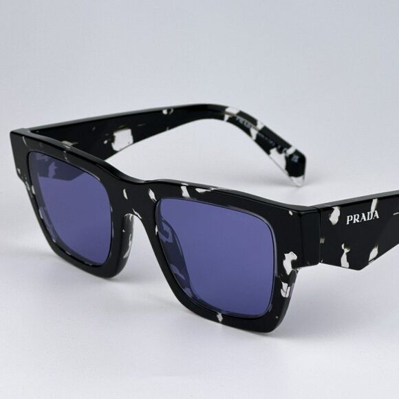 NEW Prada PRA06S 15O50B Tortoise Black Violet Mirror Square Unisex Sunglasses - Picture 9 of 12